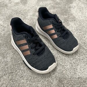 Adidas Toddler Girl Black and White Sneakers Size 6